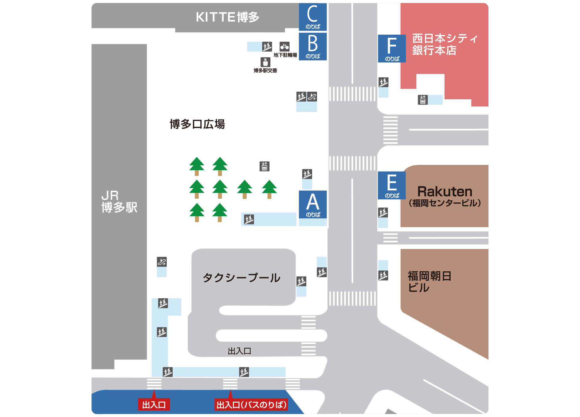 1F 市内バス乗り場